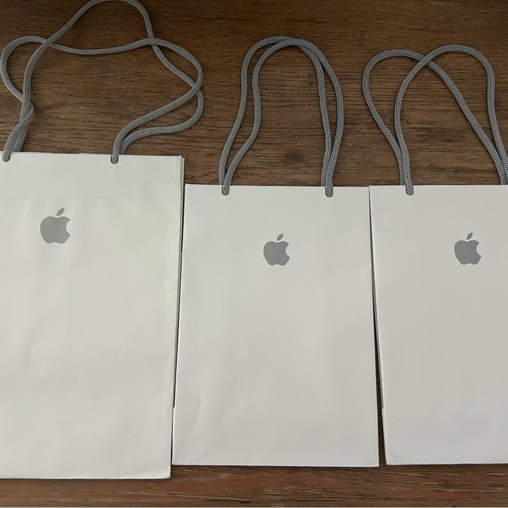Bundle of 3 Apple Store Shopping Bags